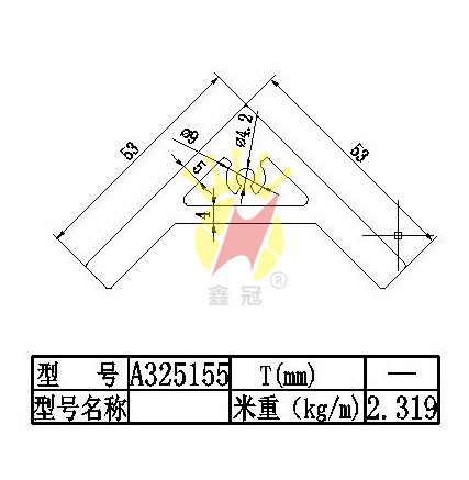 53x53角鋁A325155